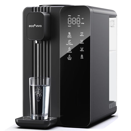 Ecoviva Countertop Reverse Osmosis Water Filter System, Instant Hot Water, 4 Temp Available, No Needed Installation, Meet SGS NSF/ANSI 58 Certified, M4-B